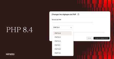 PHP 8.4 dans MyKinsta