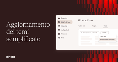 Aggiornamenti facili dei temi in MyKinsta