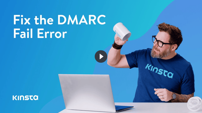 Host Mike standing at his desk to explain DMARC